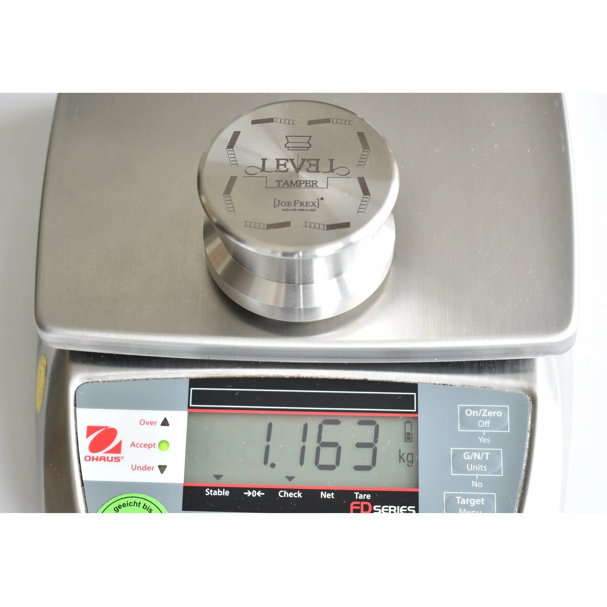Level Tamper Stainless & Alu ( Ø 48-58,5 mm) Leveler JoeFrex - Rheinland.Coffee