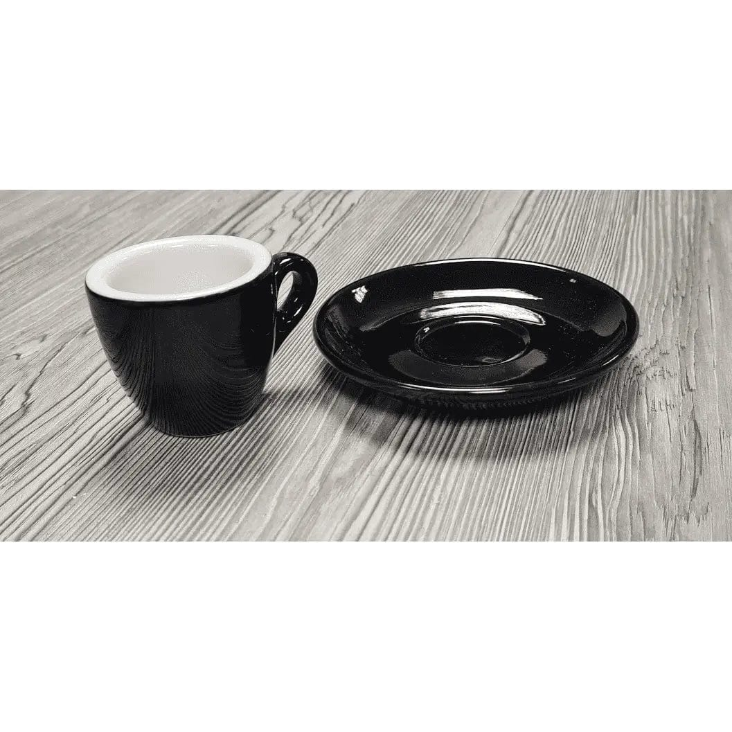 Espresso Tasse und Untertasse Schwarz Serie Palermo von Nuova Point 56 ml Espressotasse Nuova Point - Rheinland.Coffee