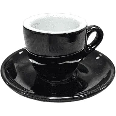 Espresso Tasse und Untertasse Schwarz Serie Palermo von Nuova Point 56 ml Espressotasse Nuova Point - Rheinland.Coffee