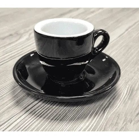 Espresso Tasse und Untertasse Schwarz Serie Palermo von Nuova Point 56 ml Espressotasse Nuova Point - Rheinland.Coffee