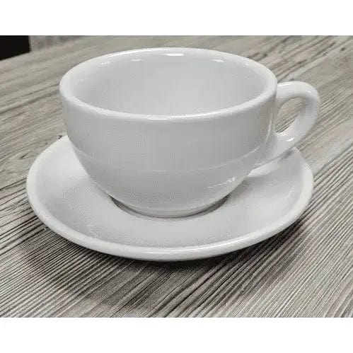 Milchkaffee Tasse und Untertasse Weiß Serie Palermo von Nuova Point 260 ml Milchkaffeetasse Nuova Point - Rheinland.Coffee