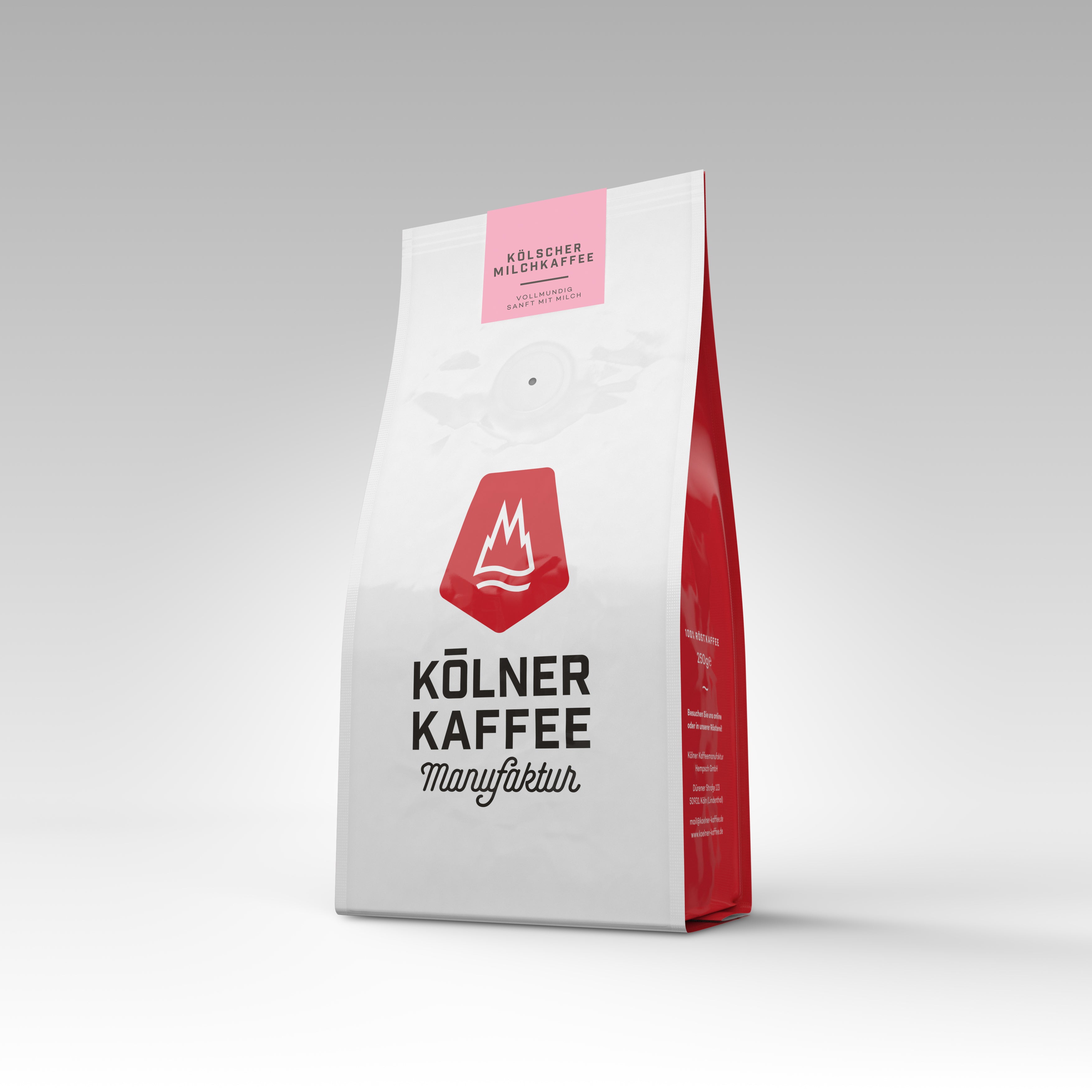Kölscher Milchkaffee - Kölner Kaffeemanufaktur Kaffee Kölner Kaffeemanufaktur Ganze Bohnen 250 Gramm  - Rheinland.Coffee
