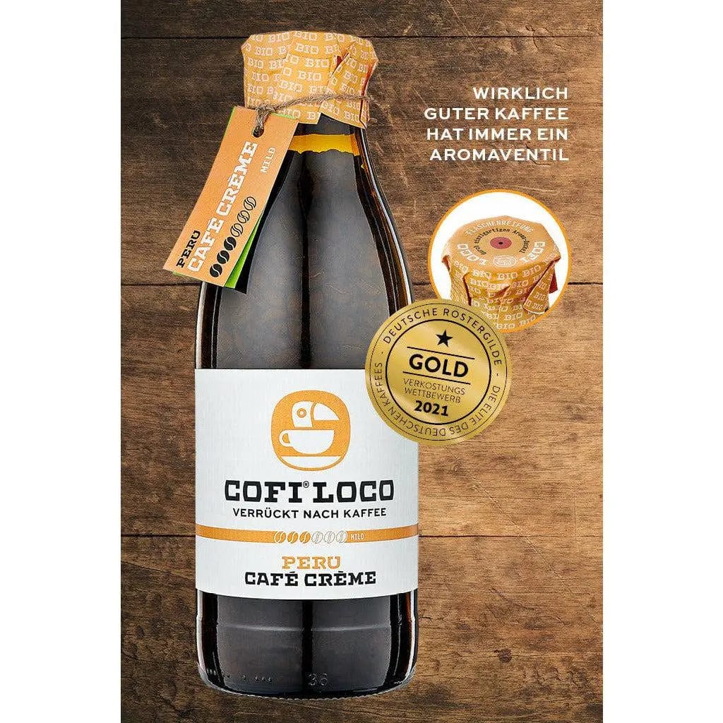 Cofi Loco Peru Café Creme - Flasche Kaffee Cofi Loco - Rheinland.Coffee