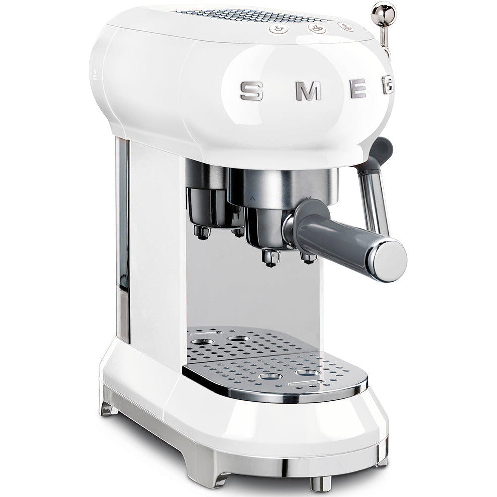 SMEG Espressomaschine mit Siebträger 50's Style - Mehrere Farben Espressomaschinen SMEG Weiß   - Rheinland.Coffee