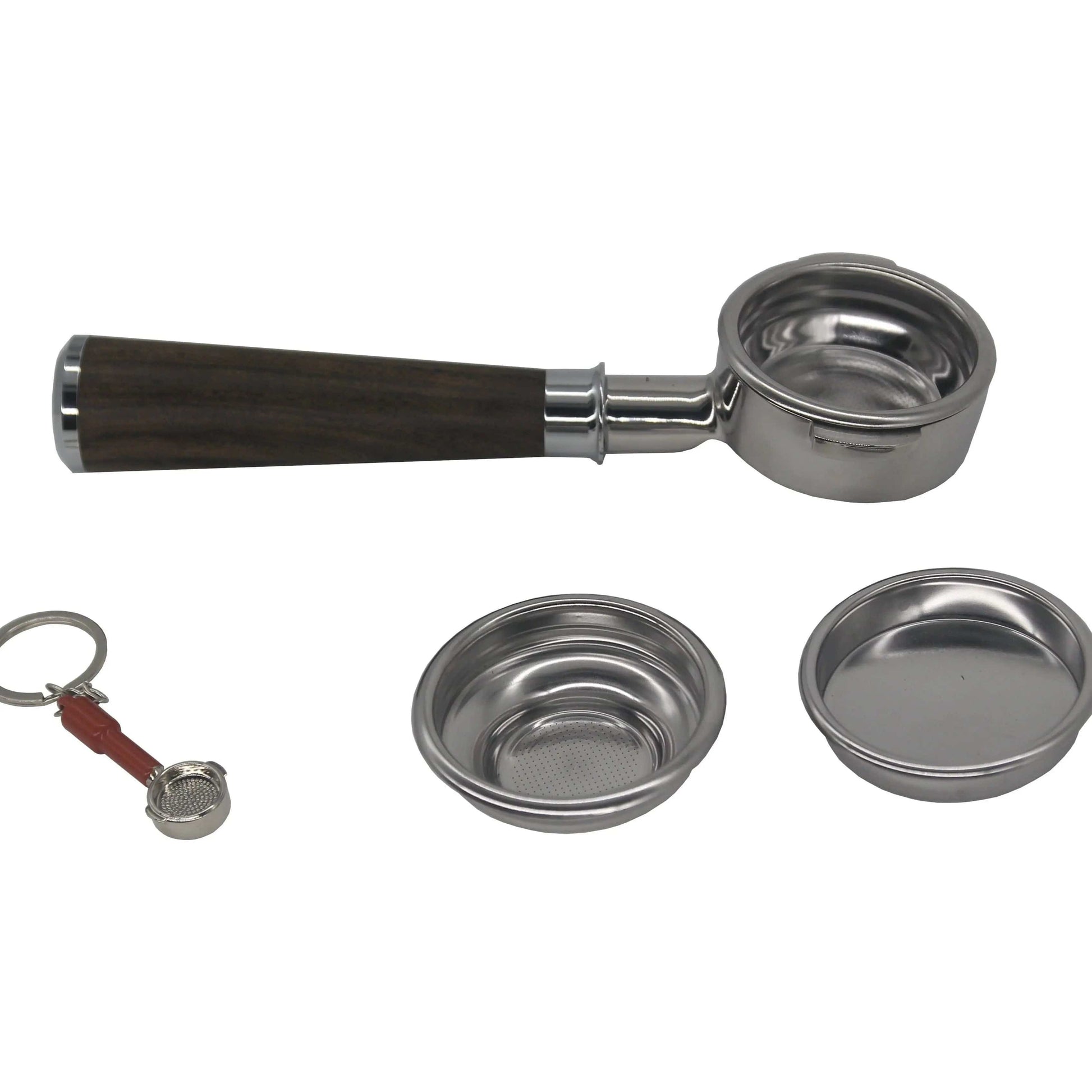 Siebträger Set E61 ohne Boden Ebenholz mit Zubehör Siebträger monkano - Rheinland.Coffee