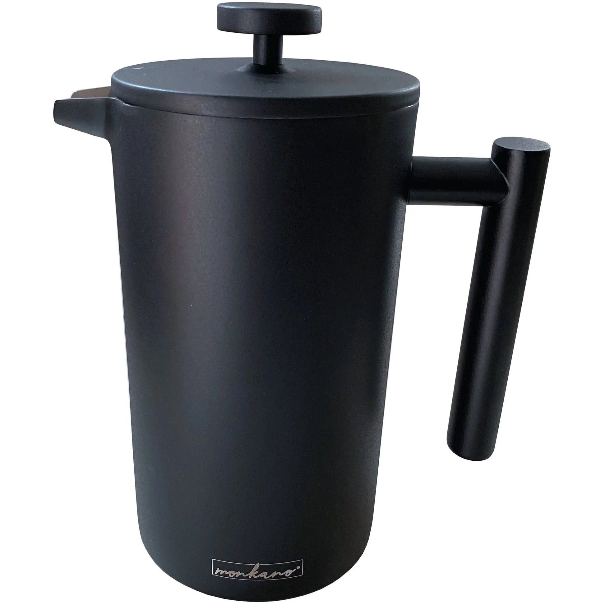 Pressstempelkanne "Monza" Edelstahl schwarz - Isolierfunktion 1000 ml French Press isoliert French Press monkano - Rheinland.Coffee
