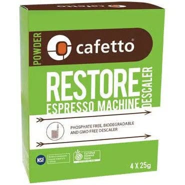 Cafetto Restore Descaler - Dosierter Pulverentkalker für die Entkalkung deiner Espressomaschine Reiniger und Entkalker cafetto - Rheinland.Coffee