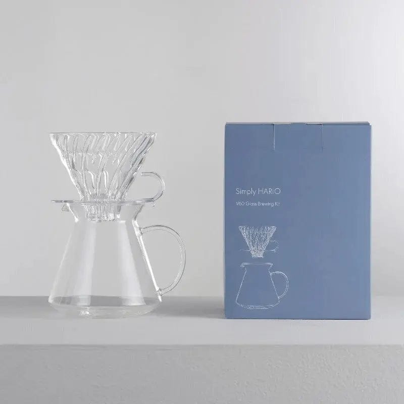 Hario Coffee Dripper V60 Glas Brewing Kit - Set mit Kanne und Filterhalter V60 Hario - Rheinland.Coffee