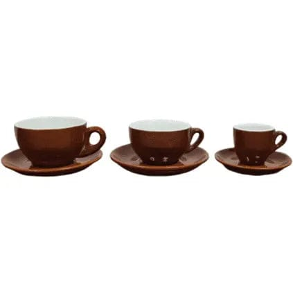 Cappuccino Tasse und Untertasse Braun Serie Palermo von Nuova Point 200 ml Cappuccinotasse Nuova Point - Rheinland.Coffee