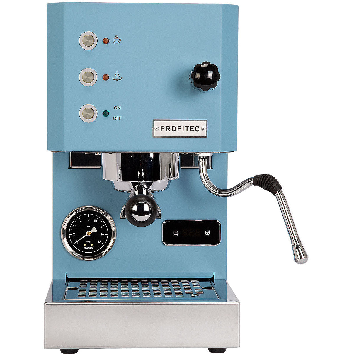 Profitec Go - Einkreiser mit Ringbrühgruppe in verschiedenen Farben mit PID Espressomaschinen Profitec Blau   - Rheinland.Coffee