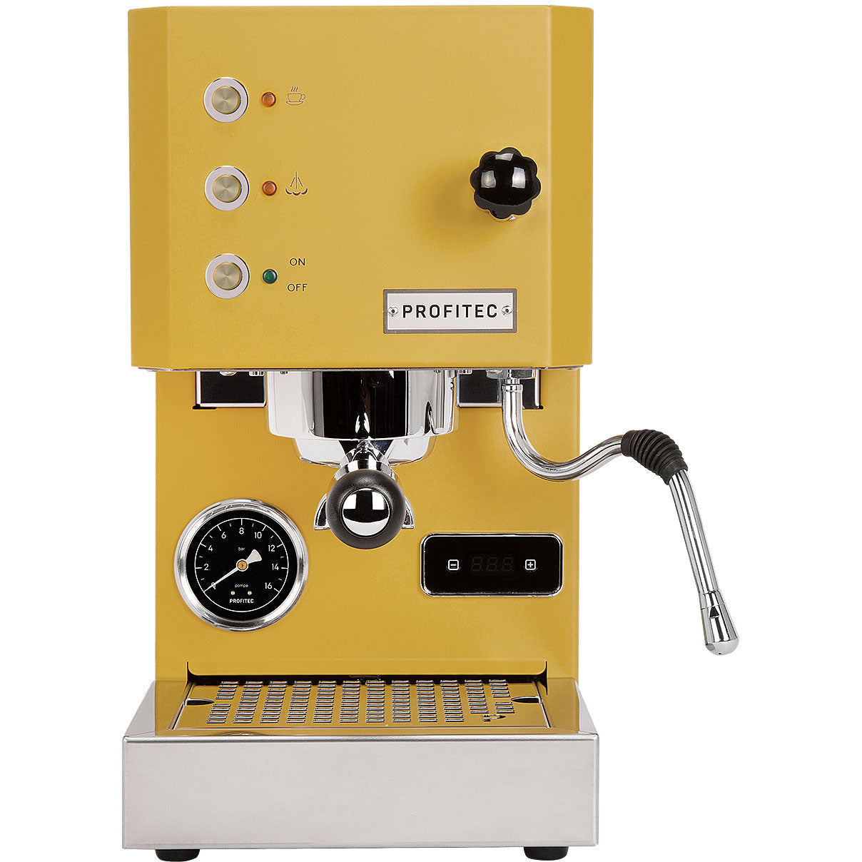 Profitec Go - Einkreiser mit Ringbrühgruppe in verschiedenen Farben mit PID Espressomaschinen Profitec Gelb   - Rheinland.Coffee