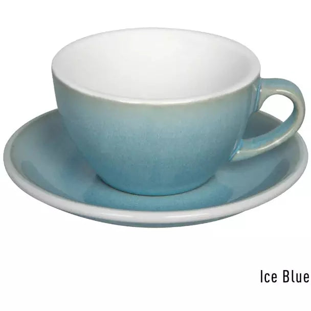 Loveramics Egg - Töpferfarbe Ice Blue Cappuccino Tasse 200 ml und Untertasse im Set Geschirr Loveramics    - Rheinland.Coffee