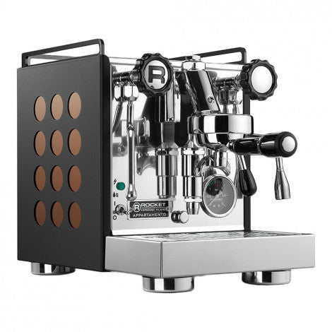 Rocket Appartamento Nero - Schwarz + Verschiedene Farben Zweikreiser Siebträgermaschine Rocket Espresso    - Rheinland.Coffee