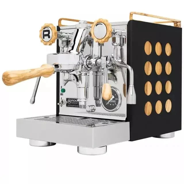 Rocket Appartamento Nero - Schwarz + Verschiedene Farben Zweikreiser Espressomaschinen Rocket Espresso Olive - Rheinland.Coffee