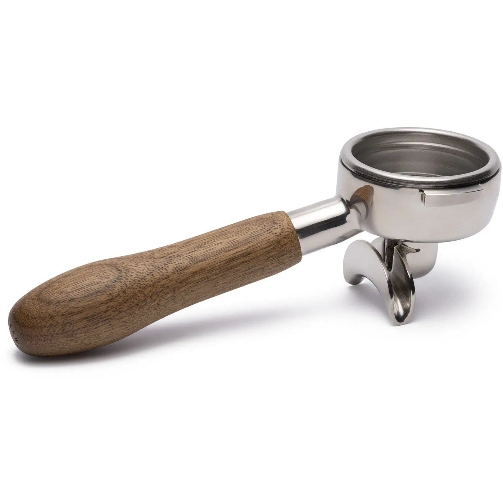 Brewspire Edelstahl Holz Siebträger DOPPELAUSLAUF für E61 Siebträger Brewspire Nussholz - Rheinland.Coffee